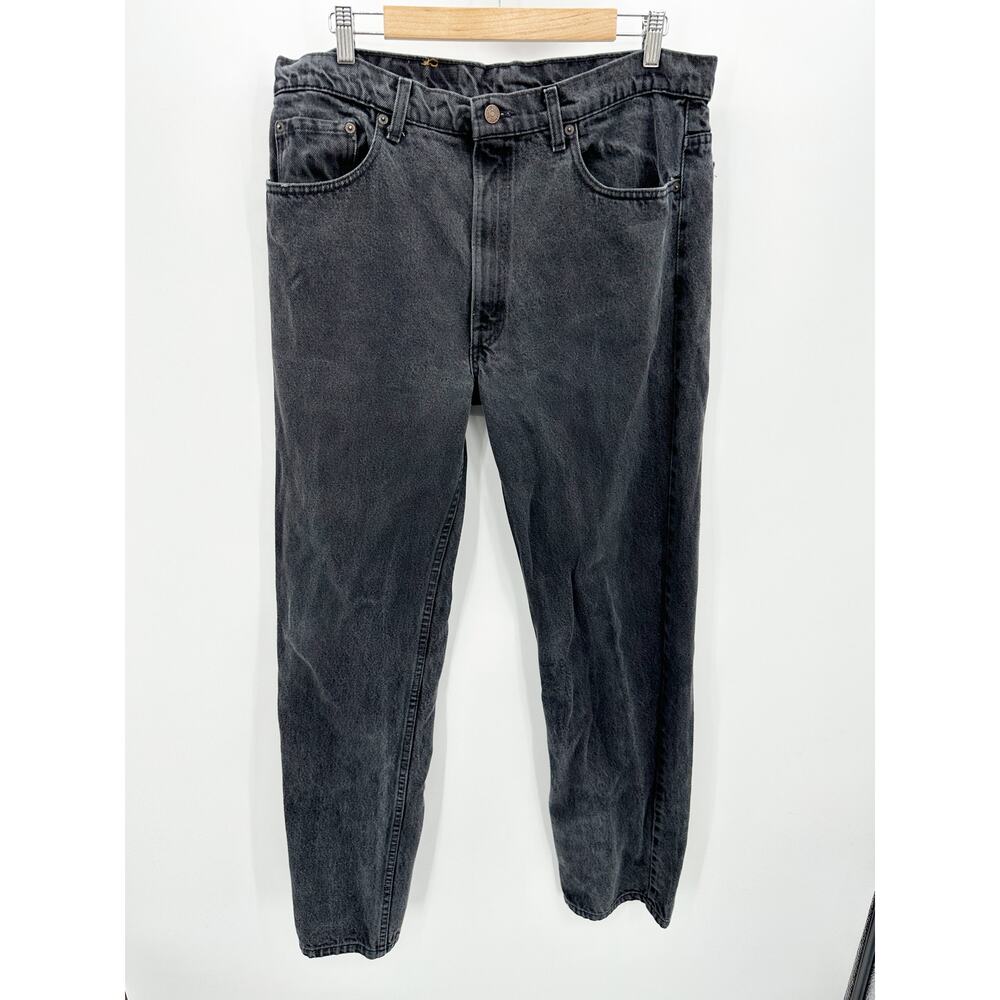 Levi's 505 Mens‎ VTG 1989 Black Washed Straight Leg Denim Jeans 38X34 USA Made